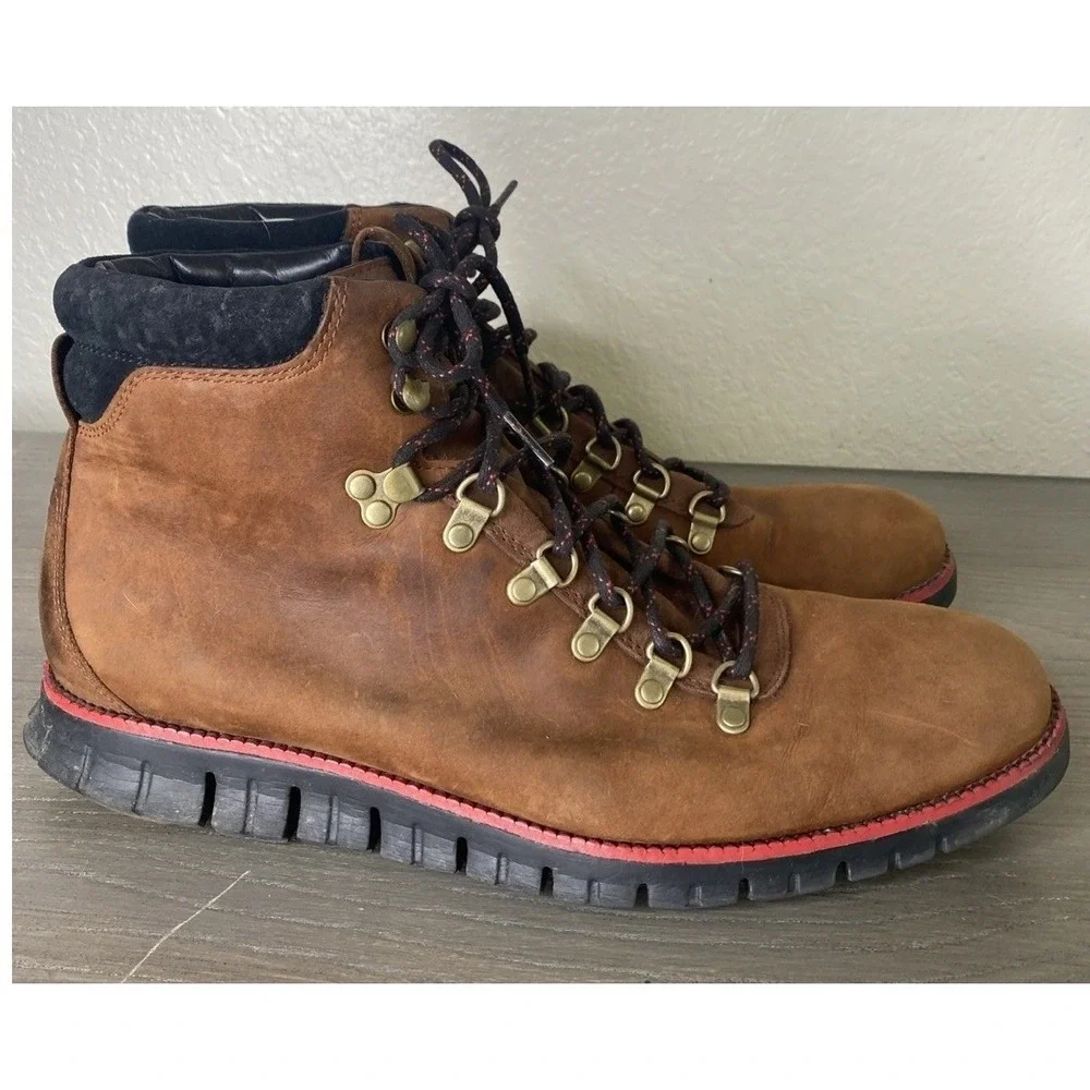 COLE HAAN ZerøGrand‎ Men's Size 12  Brown Black Nubuck Hiker Boots